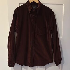 Banana Republic Burgundy Red Corduroy Button Down Shirt (Never Worn)